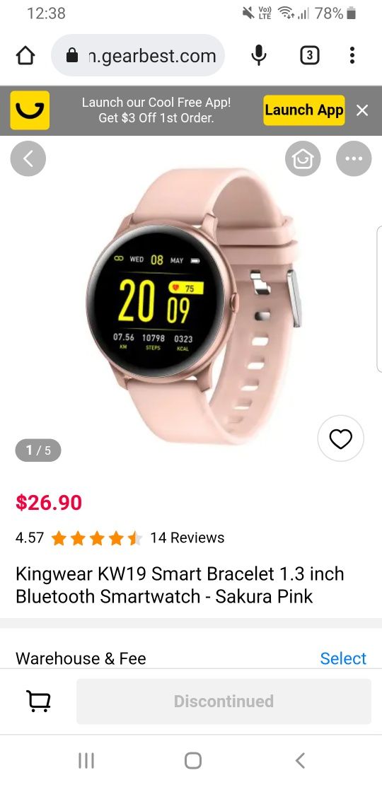 2 Smartwatch kingwear la preț de 1