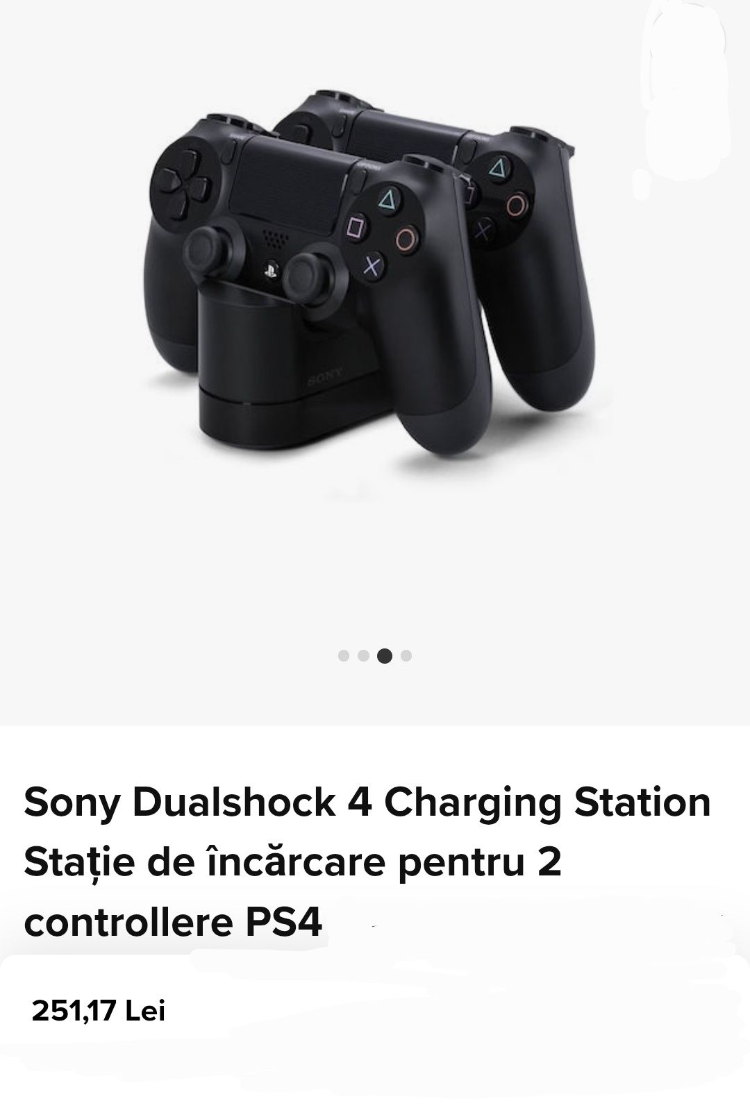 Incarcator dualshock 4, original sony, pentru controller ps4