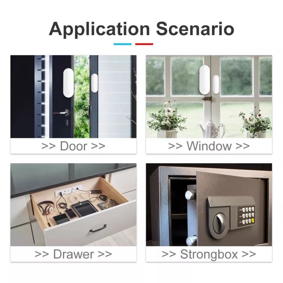 Tuya/Smart Life WiFi или Zigbee сензор за врата/прозорец/шкаф/сейф