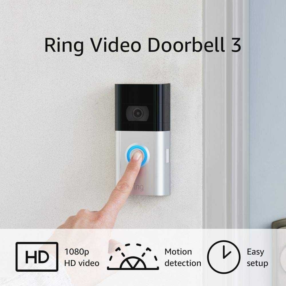 Ring Doorbell 3 Смарт видео звънец домофон с камера/батерия