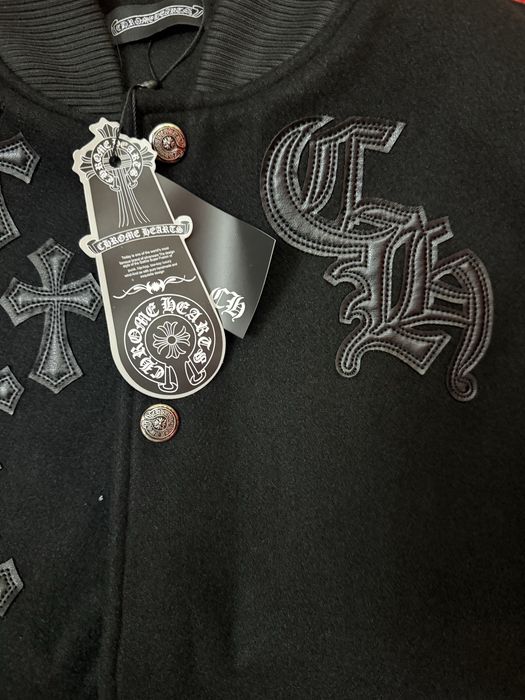 Chrome Hearts Jacket Wool And Leather Metal Design