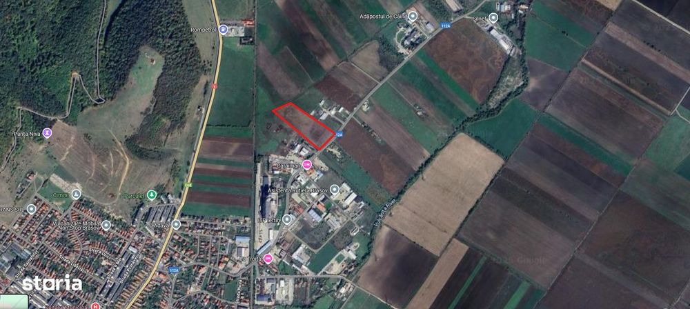 Teren intravilan 31.400 mp, ieșire Codlea – Hălchiu