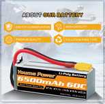 RC car Lipo Battery 14.8V 6500mah 60C T Deans EC5 XT60