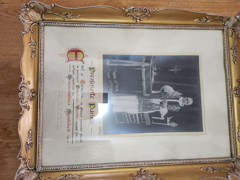 Tablou papa pius Xll din 1939 semnat