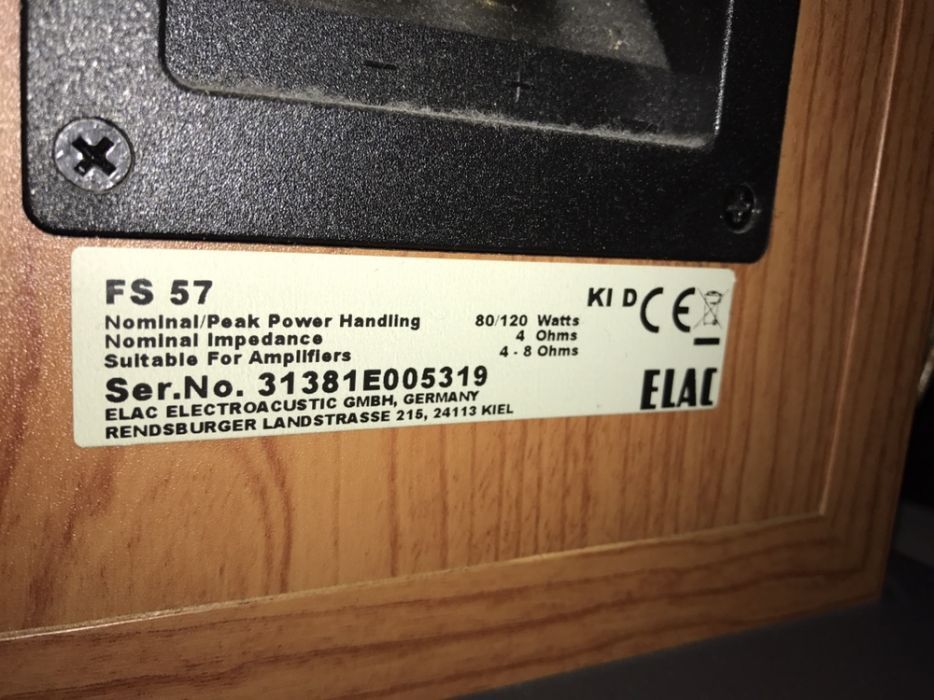 Sistem Hi-Fi ELAC FS 57.2 Florstanding speaker + Denon