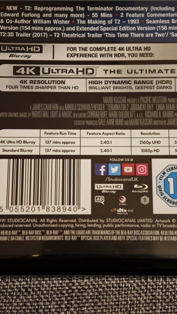 Terminator 2 - Judgment Day Bluray 4K