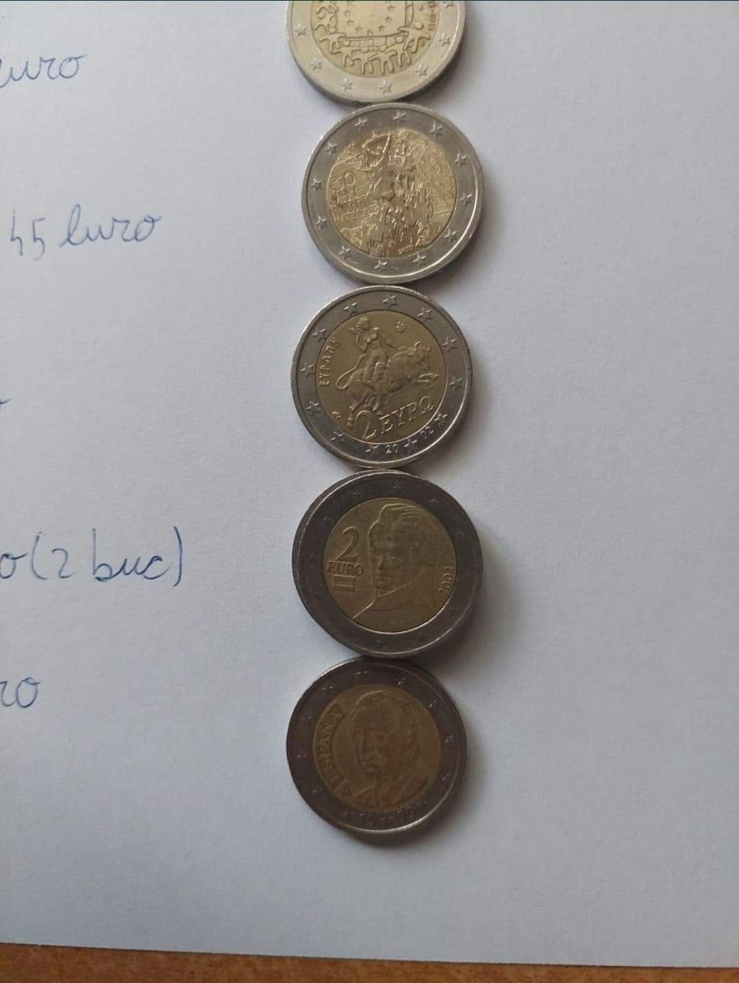 Monede 2 euro vând