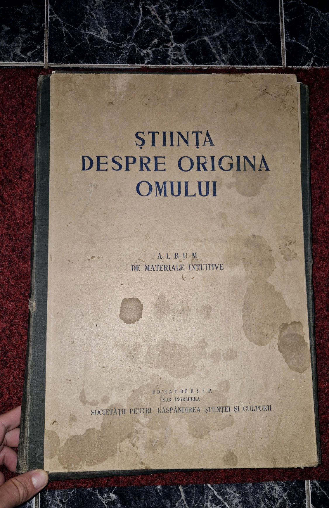 Stiinta despre origina omului Album format mare 1952 contine 60 planse