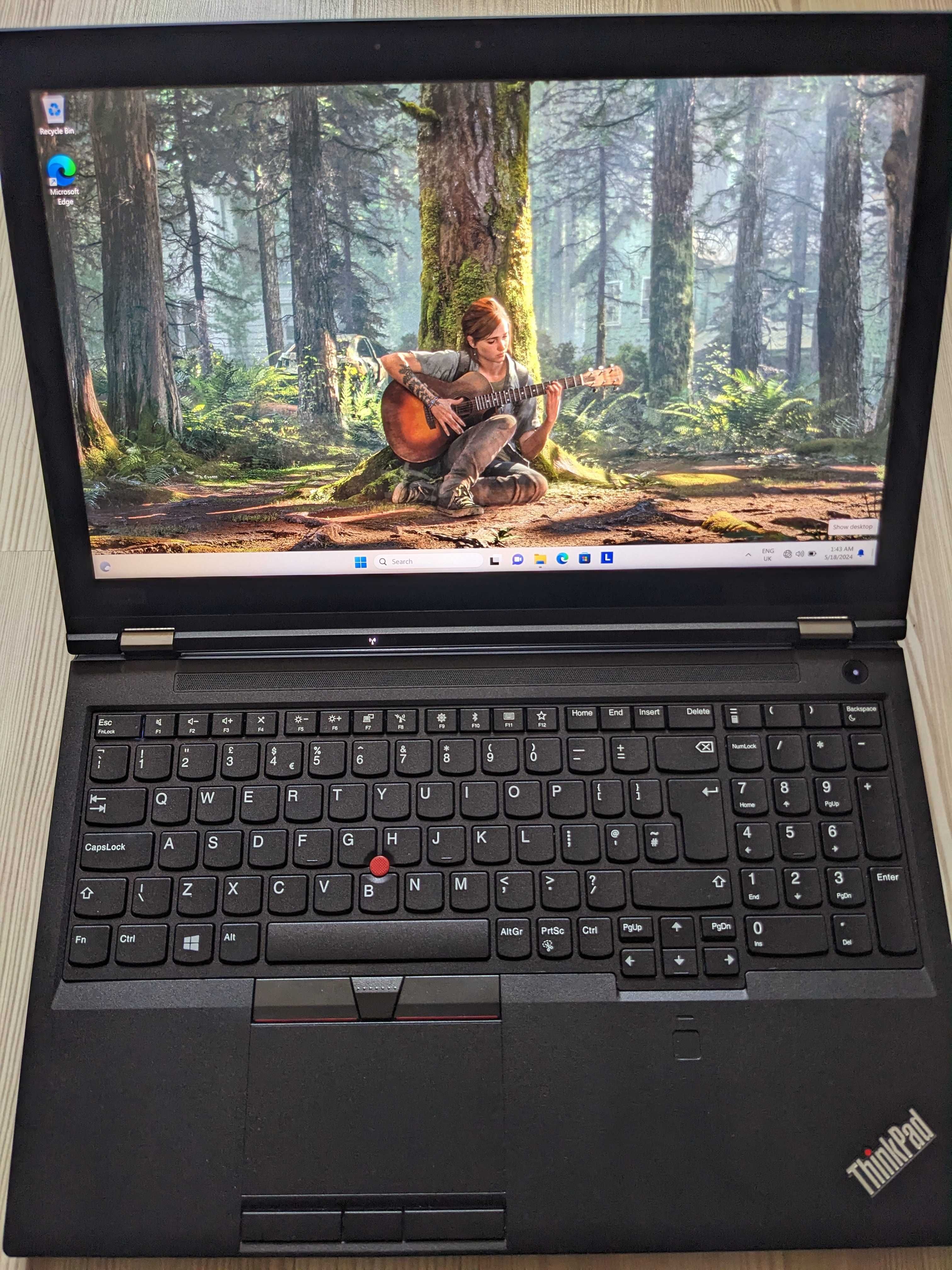 Лаптоп Lenovo Thinkpad P52/i7-8850H/4К touch IPS/Quadro P2000/32GB RAM