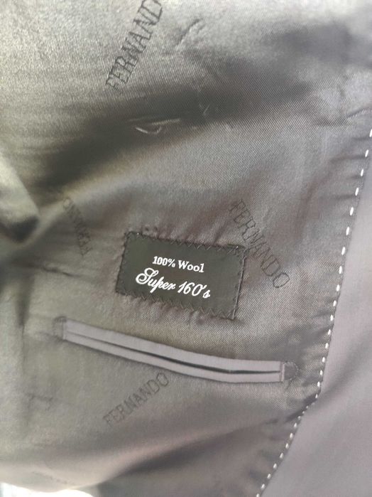 Costum Giorgio Armani / Fernando  62 -NOU - Gri lucios - Lana virgina