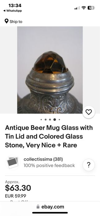 Халби стъклени капаци от калай маркирани с вдигнато дъно от колекция