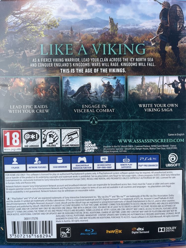 Продавам Assassin's Creed Valhalla