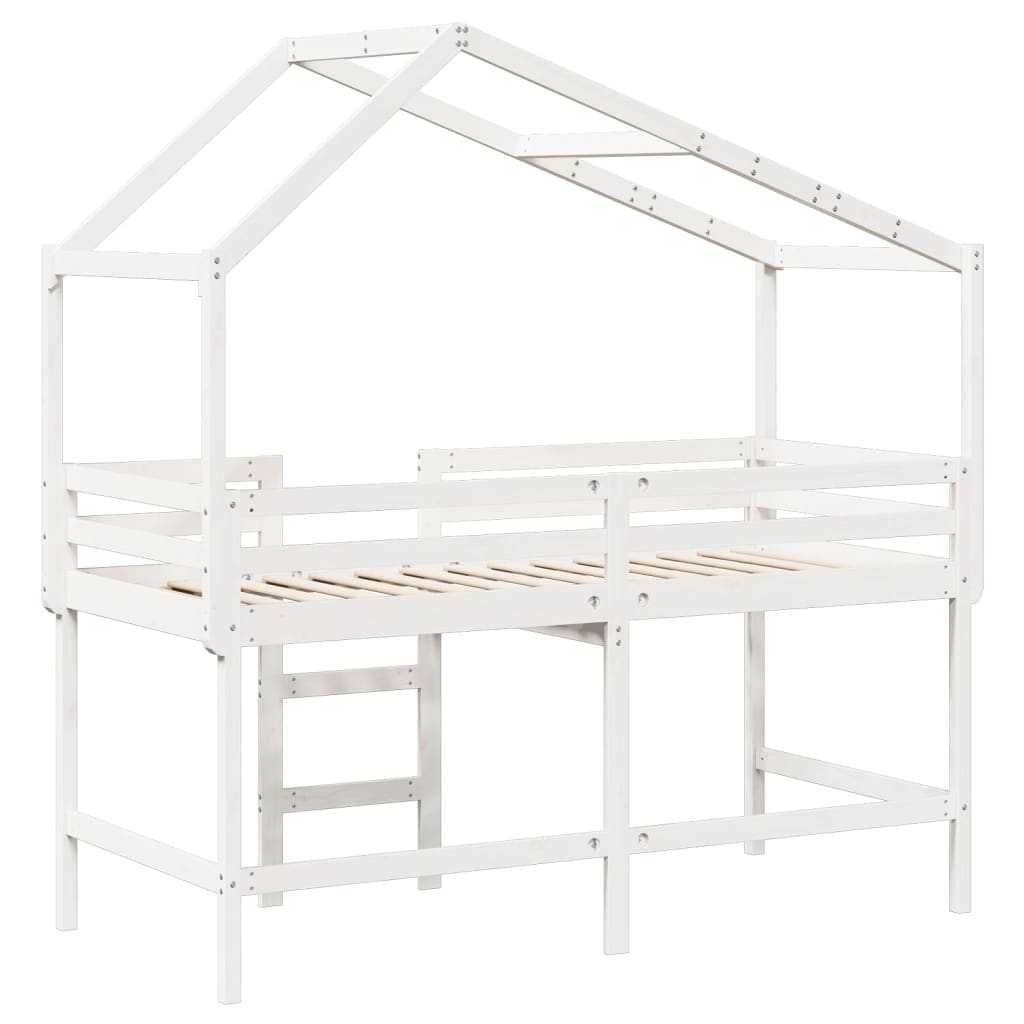 Детско легло със стълба и покрив, 90x200 см