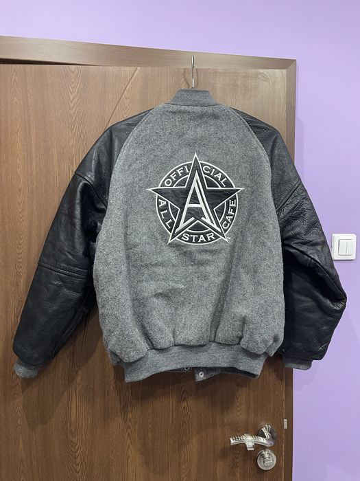 Мъжко якета естествена кожа Bomber Jacket Varsity Leather Baseball