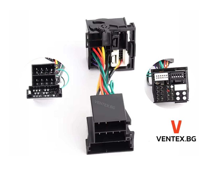 Преходна букса от ISO към Quadlock за Volkswagen, Audi, Skoda, Seat