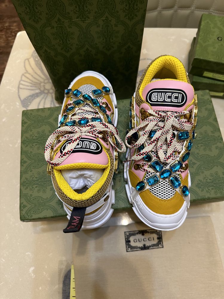 Adidasi Gucci 38 Flashtrek Piele naturala Full box