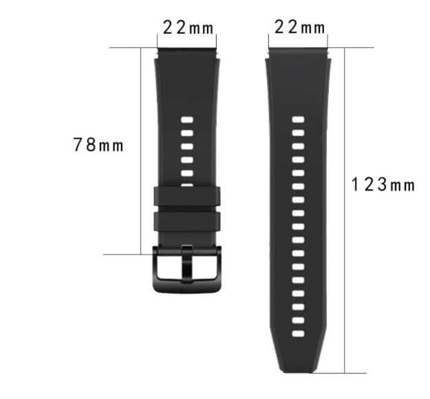 Curea silicon Huawei Watch GT2 Pro/GT3 Pro (catarama neagra)