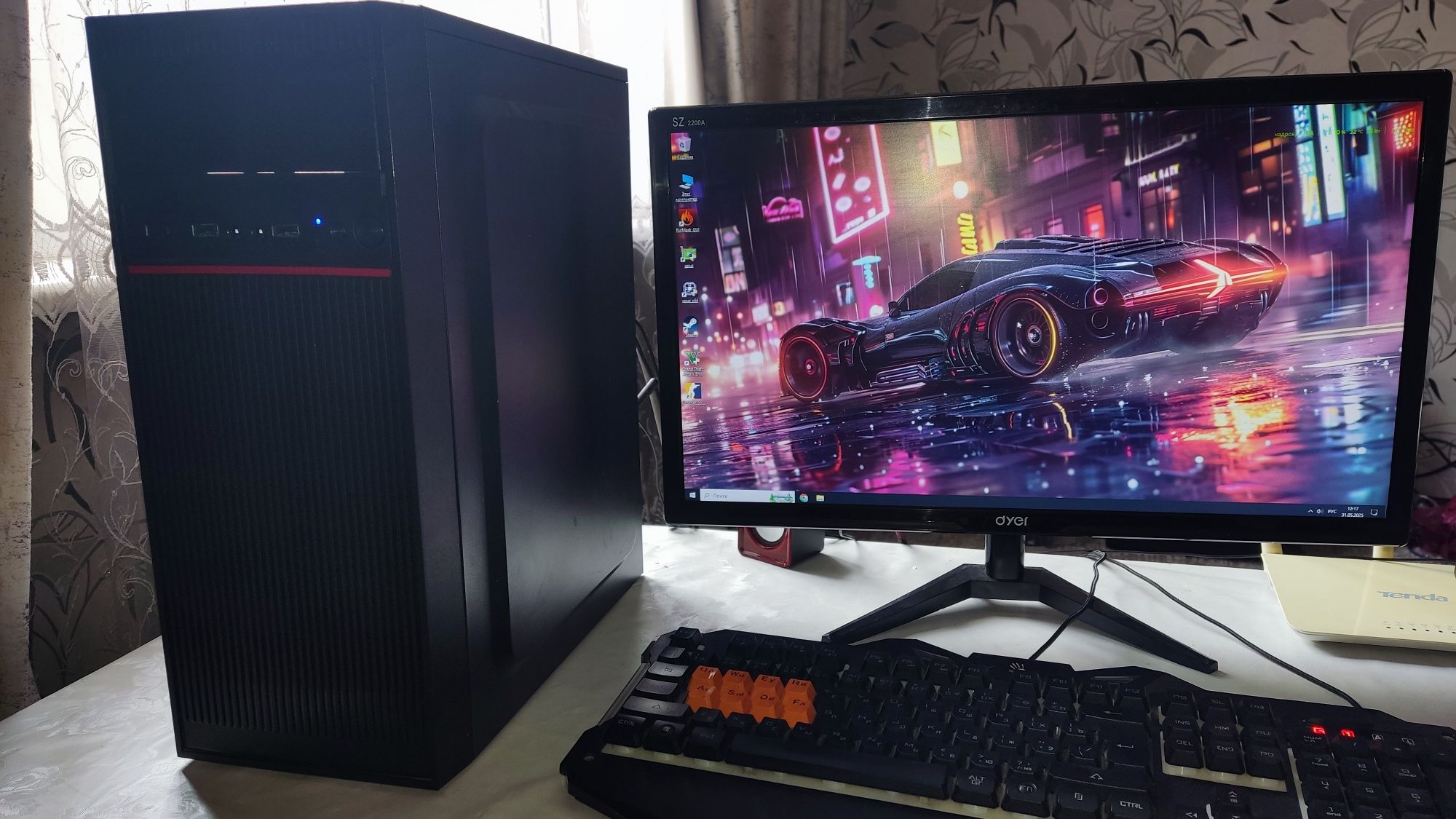 i3-10100 Rx480 8Gb Игровой компьютер с LCD22"