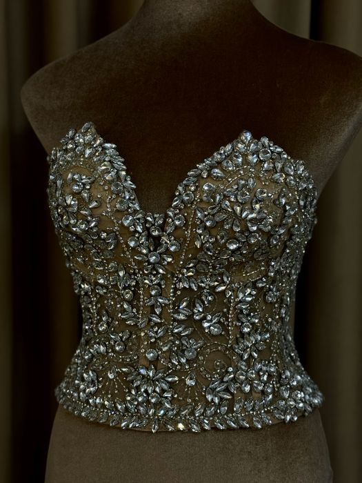 Corset cu pietre si cristale swarovski