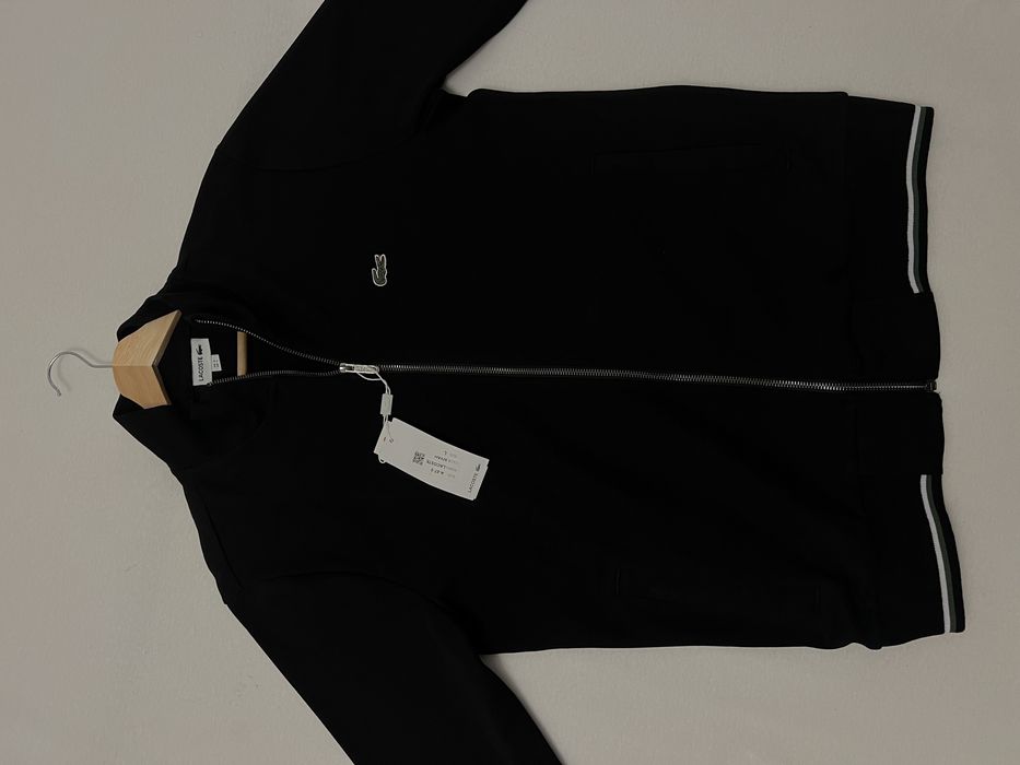 Trening Lacoste Full Black & Green Hanorac + Pantaloni - Cu Etichetă