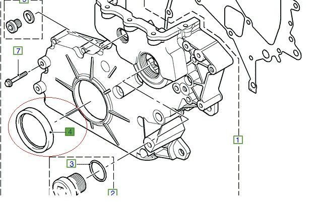 Simering arbore vibrochen Freelander 2.0 TD4 LUF100530