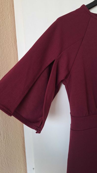 Дамска официална рокля бордо 36/S НОВА