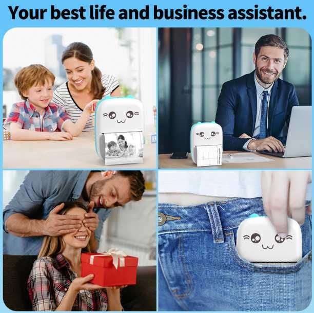 Разпродажба -60%! Преносим мини термопринтер, детски принтер