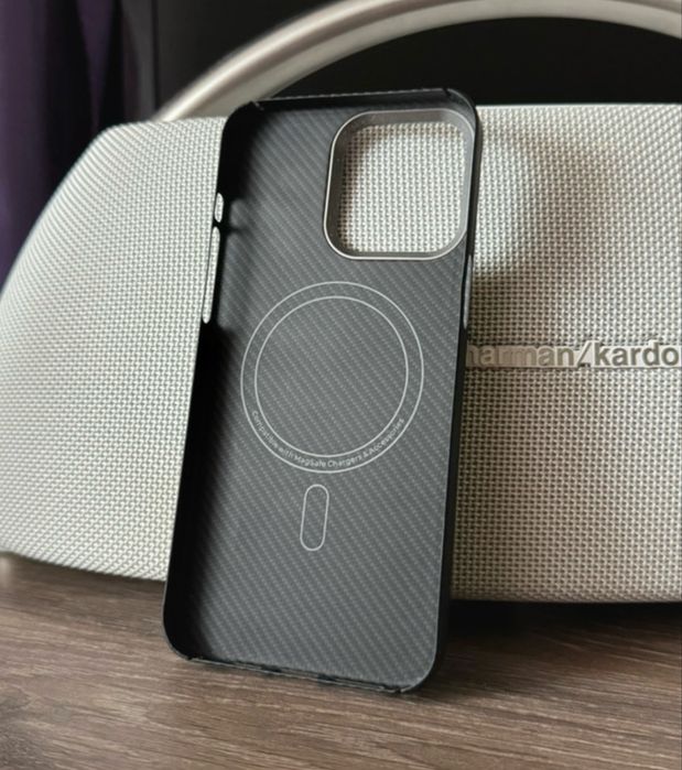 Husa Velante Kevlar Slim/iPhone 15 Pro Max-Originala-Ca Noua Magsafe