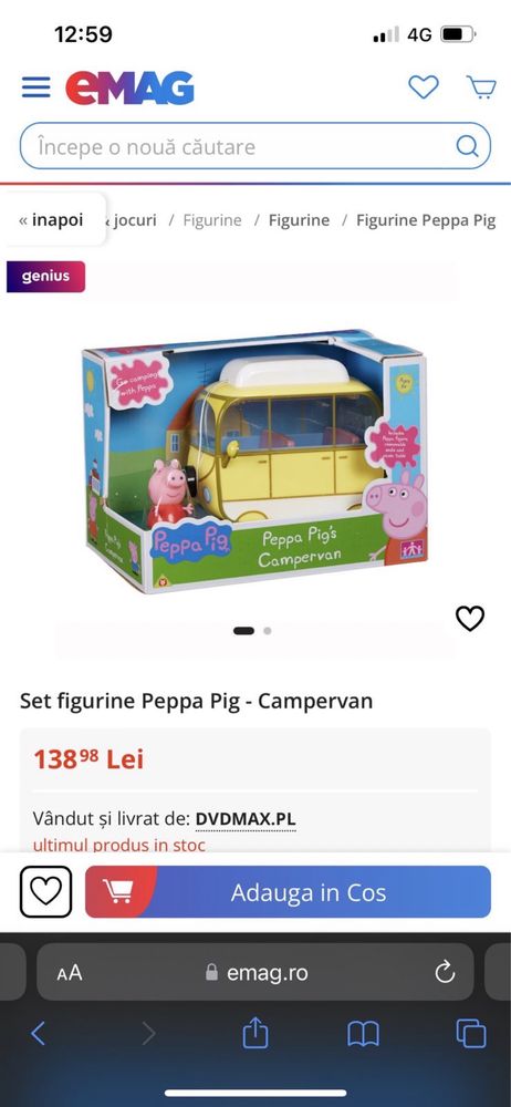 Campervan cu 2 figurine Peppa Pig