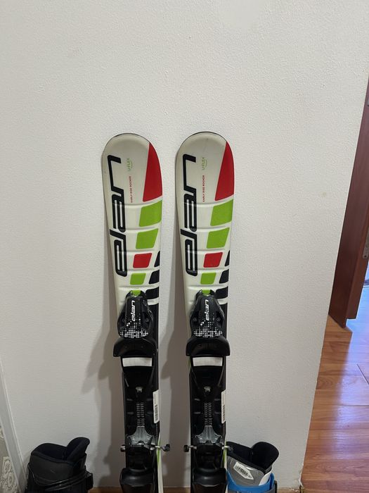 Schiuri copii  90 cm elan cu clapari set skiuri