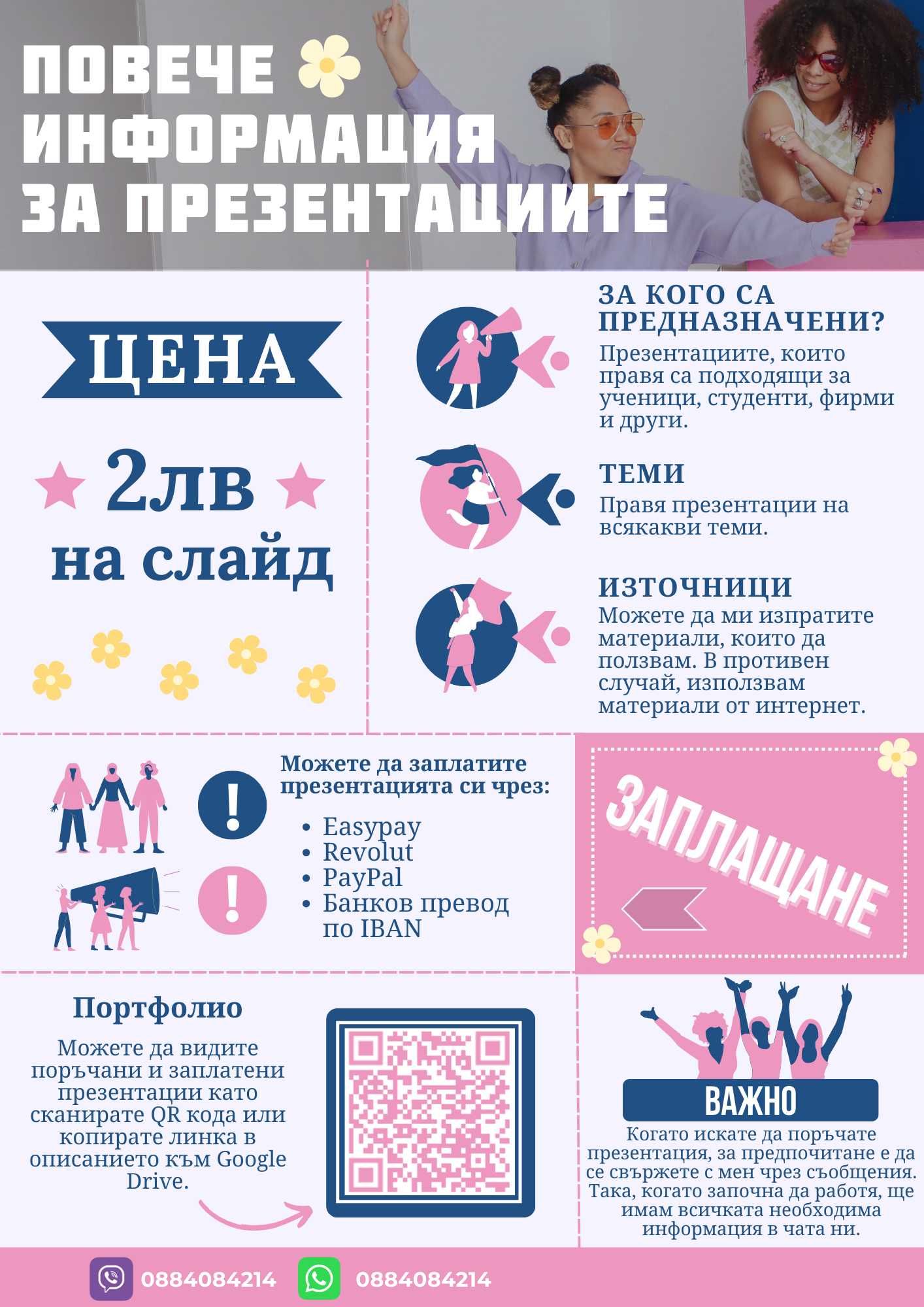 Изготвям презентации (PowerPoint) 2лв/слайд [Брошури, постери, покани]