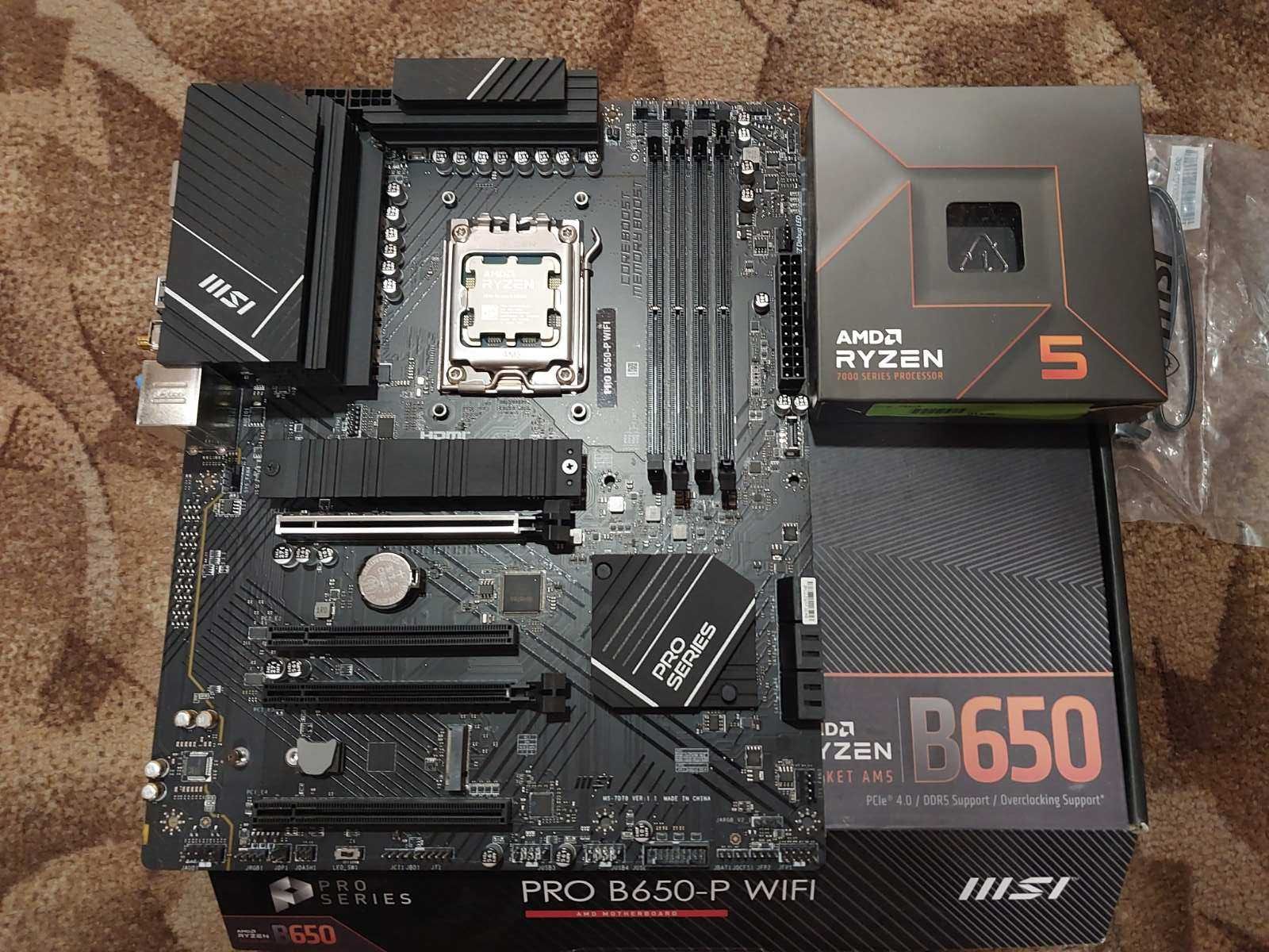 AMD Ryzen 5 7600X + MSI Pro B650-P Wi-Fi