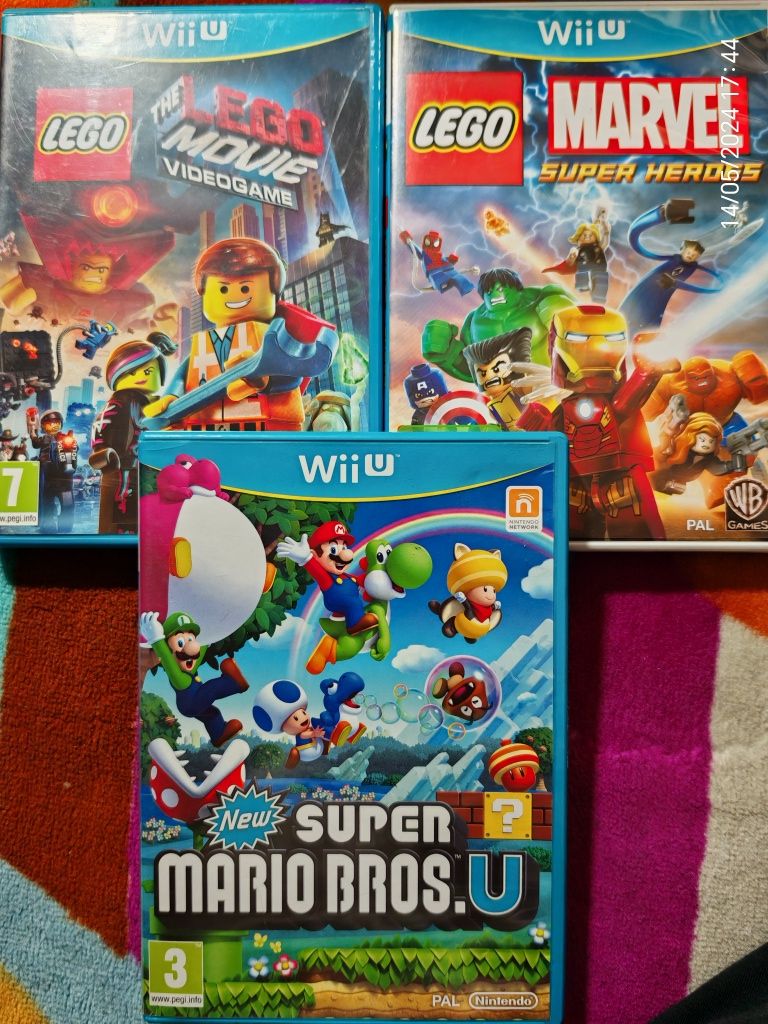 Nintendo wiiU, Mario, lego, Marvel.