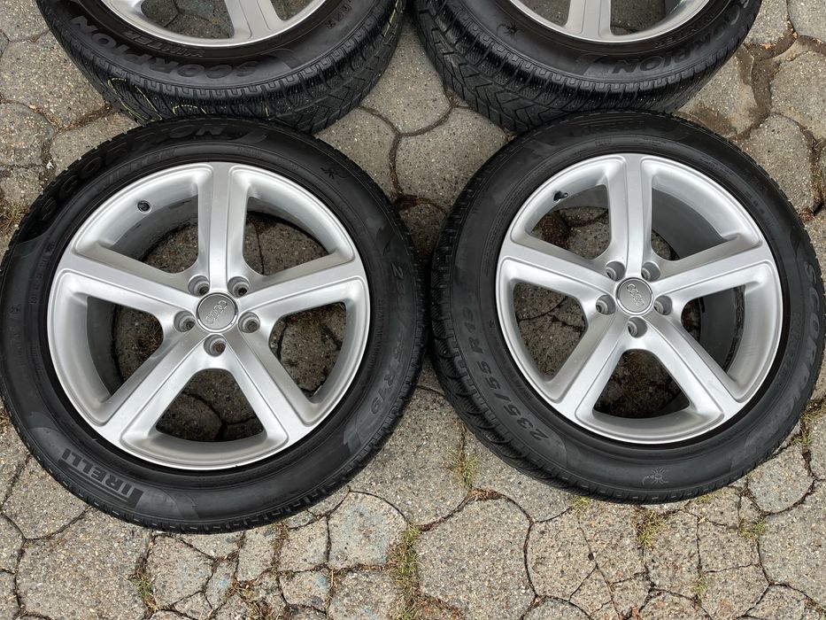 Jante aliaj 5x112mm, anvelope iarna, 235/55 R19, Audi Q5, Mercedes!