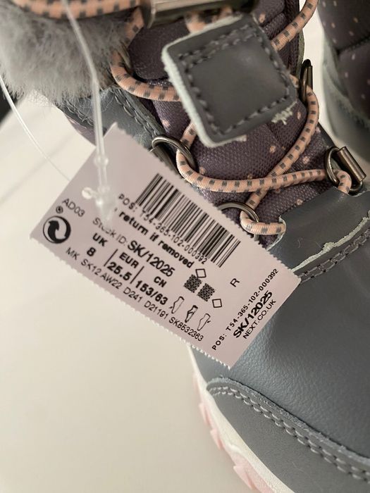 НОВИ Детски зимни ботуши за сняг NEXT за момиче