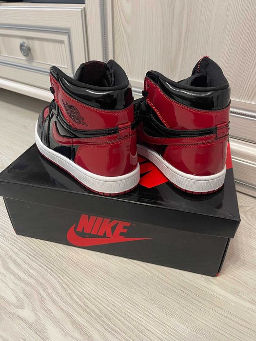 Adidasi Jordan 1 Patent Bred Nike Produs NOU PREMIUM