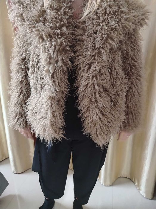 Палто късо с дълъг косъм