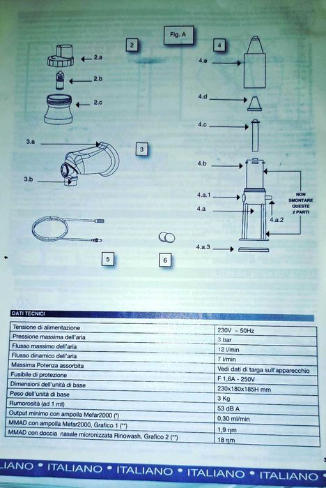 APARAT Aerosoliterapie- marca  Italiana, NEBULA