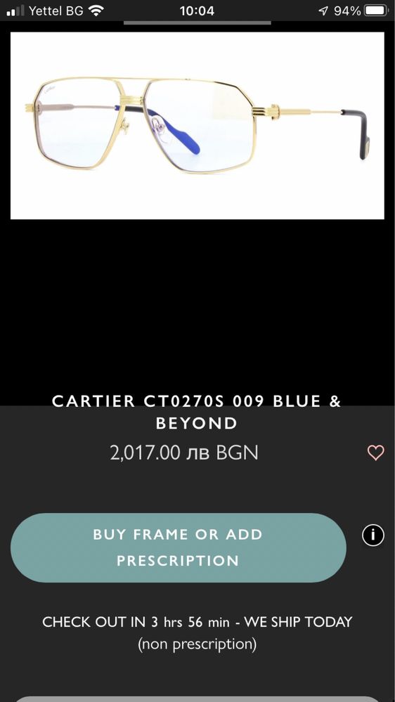 очила cartier CT0270S