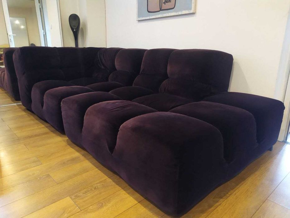 Дизайнерски Канапета B&B Italia в лилаво кадифе! ОРИГИНАЛНИ!