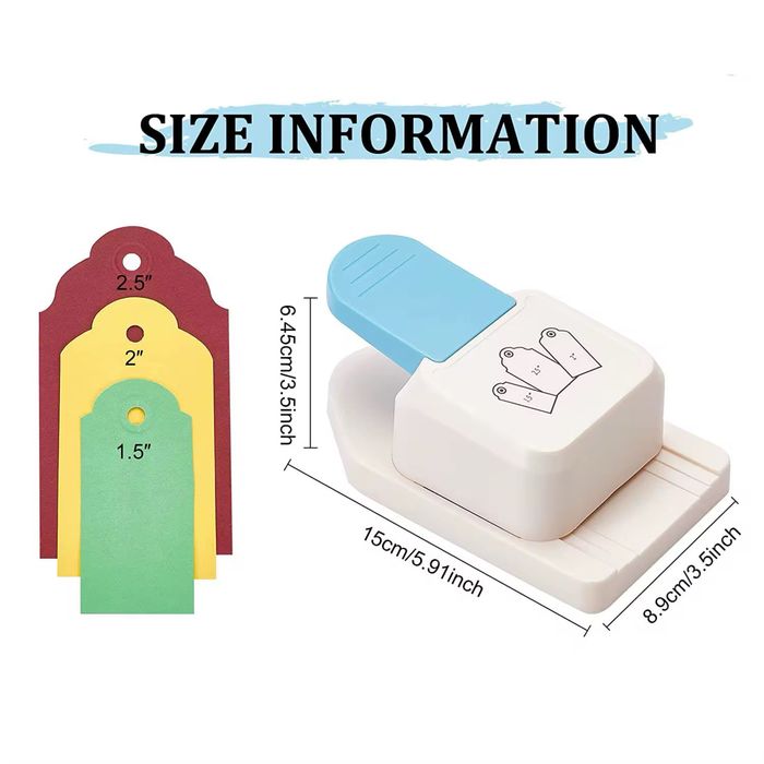 Резак для бумаги/Дырокол для создания бирок и закладки для книг