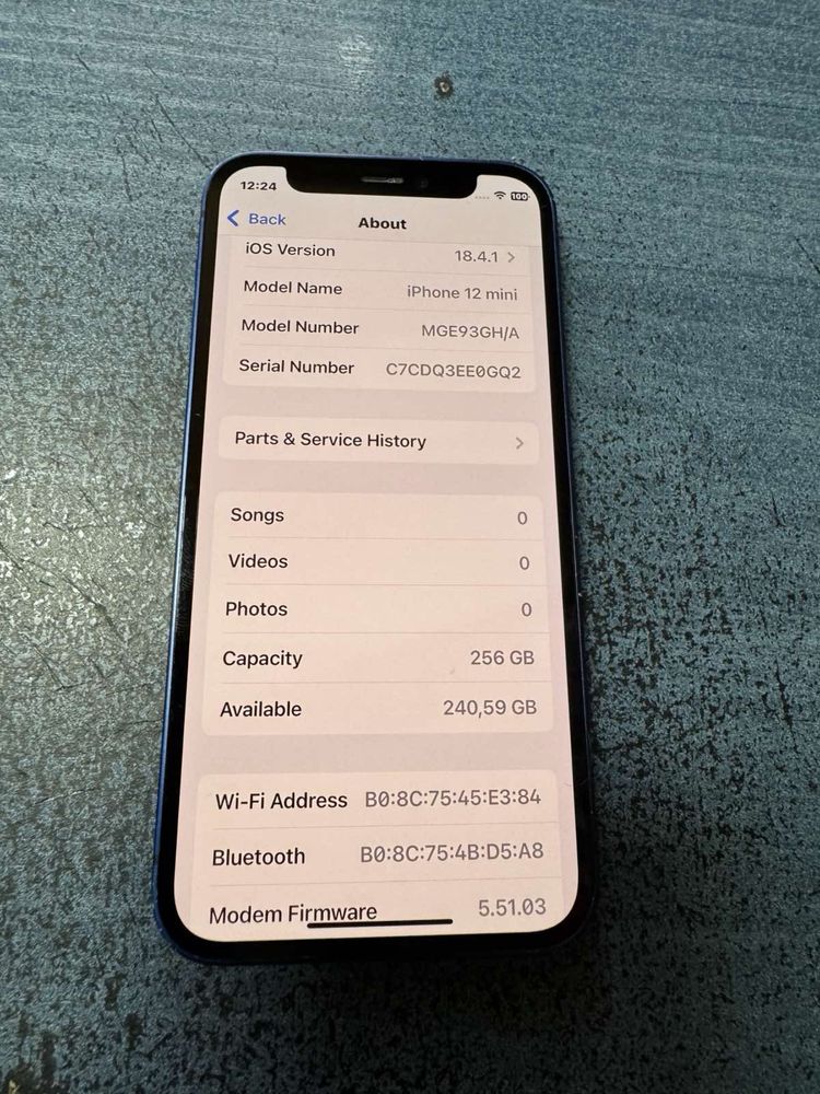 iPhone 12 Mini 256gb - 100% battery health