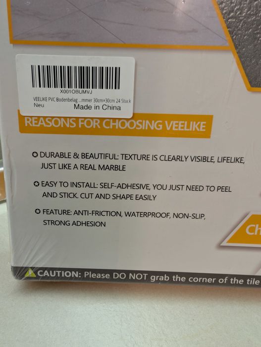 VEELIKE Pardoseală autoadeziva din PVC, Aspect Beton