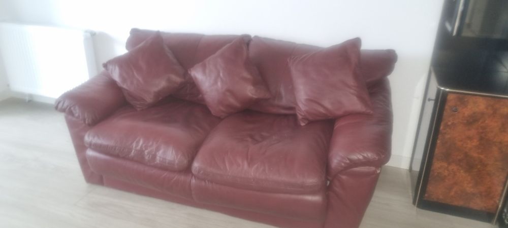 Canapele de piele  cu mobila de sufragerie
