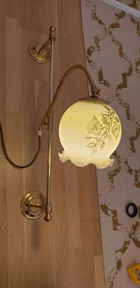 Lampa aplica veioza vintage colectie alama opalina Belgia 1960