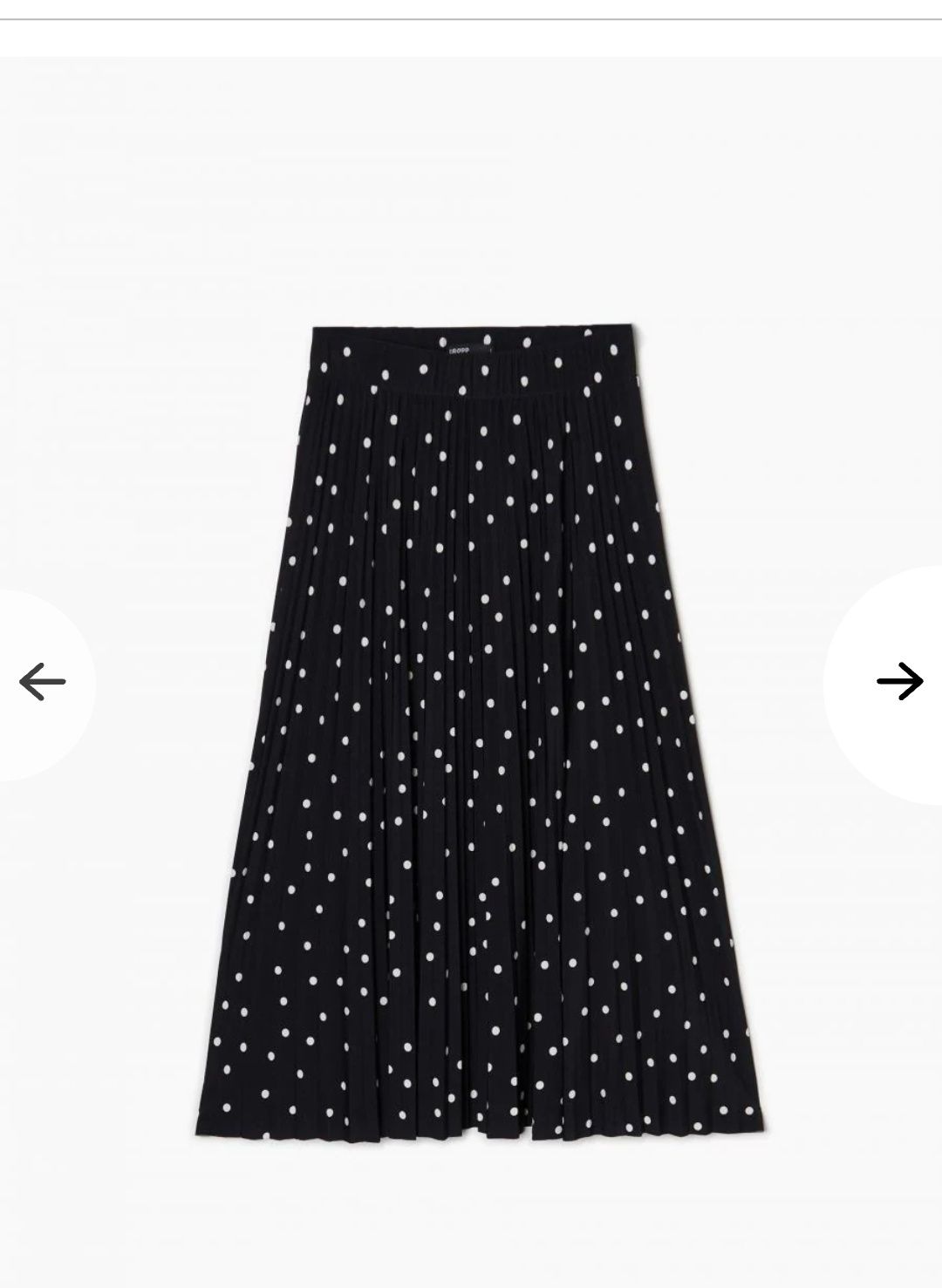 Черна плисирана пола на бели точки Cropp р-р L/ XL