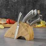 Set cutite din inox, suport lemn, 6 piese, Kinghoff