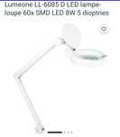 Lumeone LL-6085 D LED lampe
loupe 60x SMD LED 8W 5 dioptries