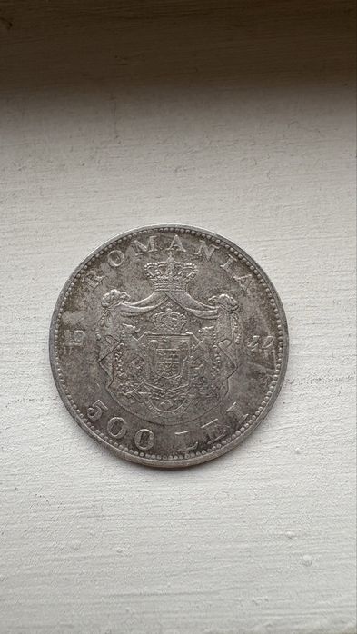 Vand moneda rara din argint din 1944 cu chipul Regelui Mihai