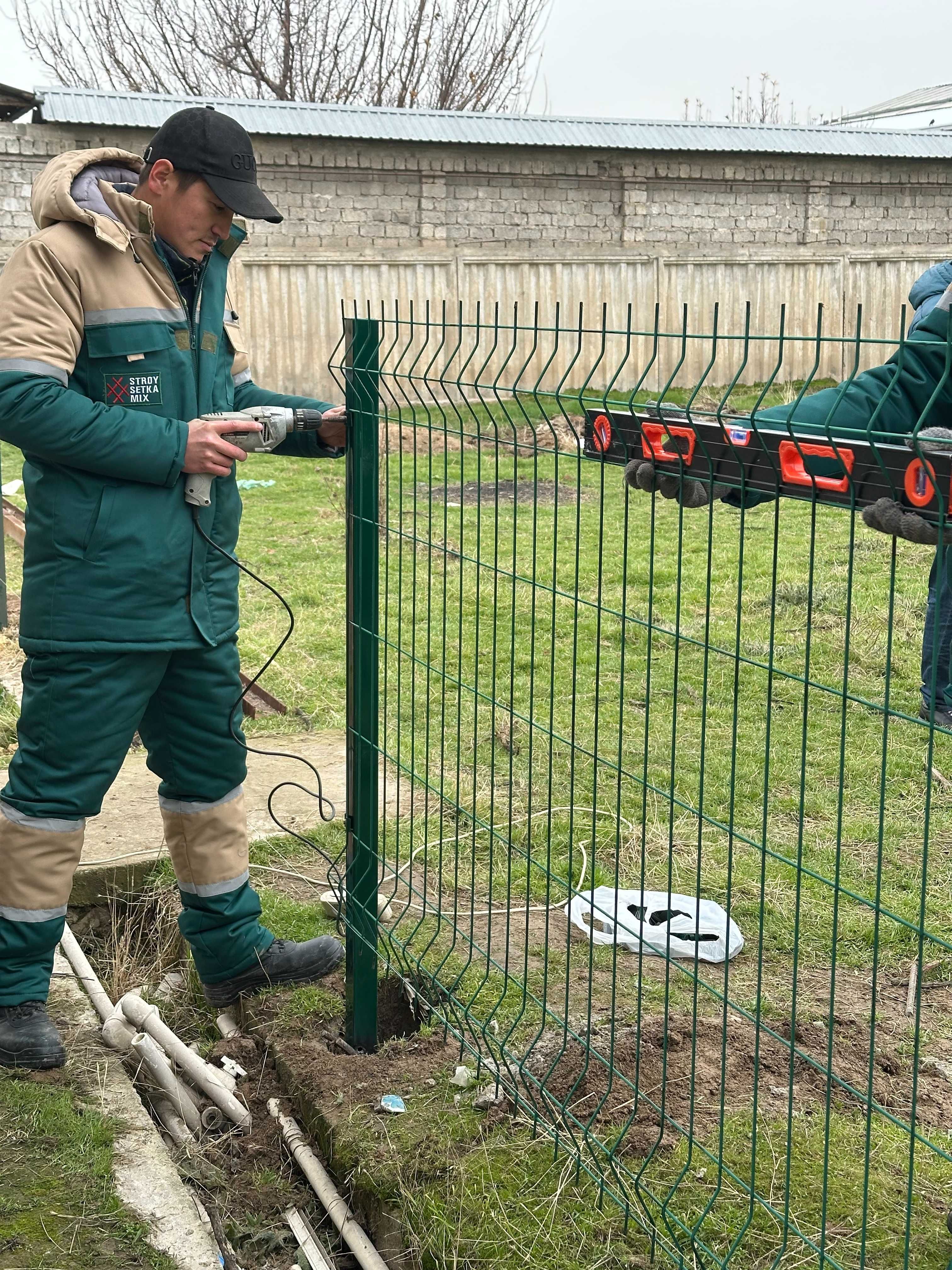 Установка Еврозабора 3Д Сетки Евросетка Урнатамиз Yevrozabor Ustanovka